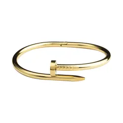 دستبند زنانه کارتیه طرح میخ Cartier طلایی