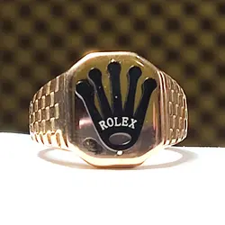 انگشتر استیل رولکس مردانه رزگلد rolex