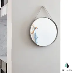 خرید و قیمت آینه گرد بند دار مدل Strap Mirror | شیشه اخوان