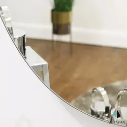 خرید و قیمت آینه کنسول منحنی گرد مدل EDGE - PEBBLE | شیشه اخوان