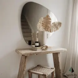 خرید و قیمت آینه کنسول منحنی گرد مدل EDGE - PEBBLE | شیشه اخوان