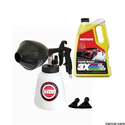 کیت دستگاه کف پاش کارواش و شامپو فوم مادرز Mothers Tornador Foam | ایرانکار