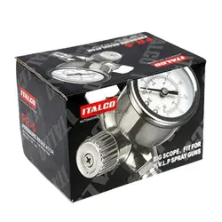 شیر تنظیم باد پیستوله رنگ ایتالکو گیج دار عقربه ای مدل Italco Air Spray Gun Pressure Gauge FR-5 | ایرانکار