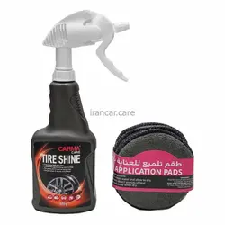 کیت اسپری و پد واکس تایر کارماکر مدل Carmacare Tire Shine Spray Kit | ایرانکار