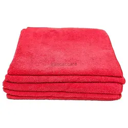 بسته 5 عددی دستمال میکروفایبر قرمز مدل 4x4 Microfiber Polishing Cloths Red | فروشگاه ایرانکار