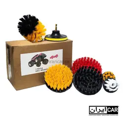 کیت هفت عددی برس صفرشویی مخصوص دریل مدل 4x4 Drill Cleaning Brush Set | فروشگاه ایرانکار