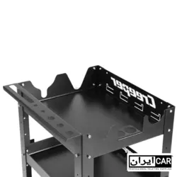 میز دیتیلینگ و ترولی سه طبقه مشکی حرفه‌ای کریپر مدل Creeper 3 Tier Tool Cart | فروشگاه ایرانکار