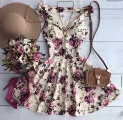 گلدار کوتاه دخترانه - نایس مزون