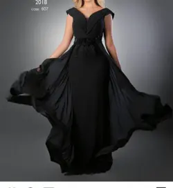 لباس مجلسی دامن حریر کمر گلدار / مزون لباس مجلسی - نایس مزون