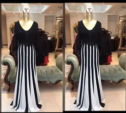 ماکسی مجلسی سفید مشکی - نایس مزون