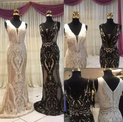 لباس مجلسی کار شده پولک - نایس مزون