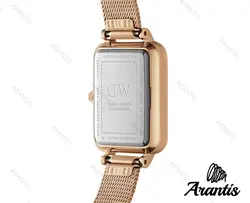 ساعت دنیل ولینگتون زنانه مستطیلی رزگلد w-9683