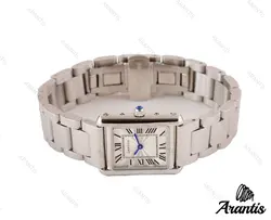 ساعت کارتیه تانک نقره ای زنانه  w-4963