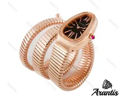 ساعت بولگاری ماری زنانه رزگلد نگین دار w-3204