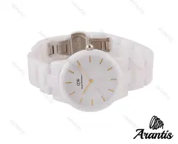 ساعت سفید دنیل ولینگتون سرامیکی زنانه  w-0304