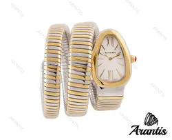 ساعت بولگاری ماری زنانه دورنگ طلایی نقره ای w-7793