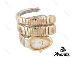 ساعت بولگاری ماری زنانه دورنگ طلایی نقره ای w-7793