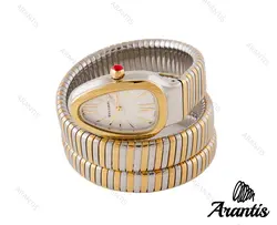 ساعت بولگاری ماری زنانه دورنگ طلایی نقره ای w-7793