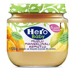 پوره میوه پرتقال،موز و گلابی هرو بیبی hero baby