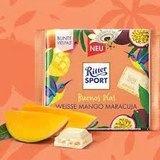 شکلات سفید ریتر اسپرت کرمدار با طعم انبه و پشن فروت