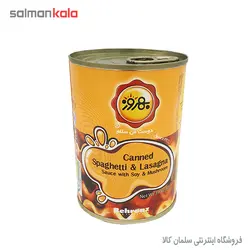 کنسرو مایه ماکارونی و لازانیا با سویا و قارچ 390 گرم