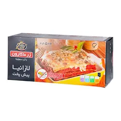ماکارانی لازانیا نیمه آماده 500 گرمی زر‌ماکارون