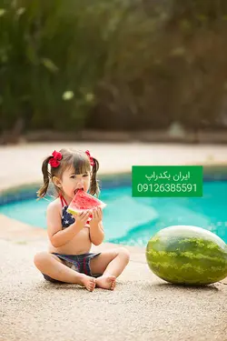 بک دراپ تابستانه با هندوانه و استخر IBD-1231 - ایران بک دراپ