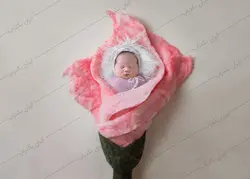 بک دراپ نوزاد طرح گل رز صورتی کد IBD-2624 - ایران بک دراپ