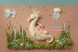 بک گراند عکاسی نوزاد تابستانی دریایی - تم پارچه ای کد IBD-8216