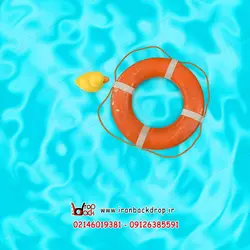 بک گراند عکاسی کودک و نوزاد تابستانی، استخر، شنا کد IBD-7606