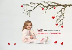 بک دراپ دانلودی عکاسی ولنتاین کودک و خانوادگی کد IBD-8966