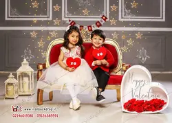 بک دراپ دیجیتال عکاسی ولنتاین کودک و خانوادگی کد IBD-3762