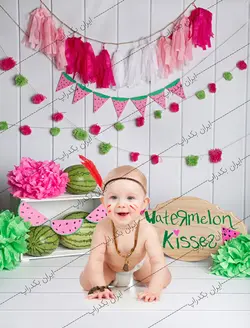 بک دراپ دکوراتیو یلدا تم هندوانه کد IBD-6780