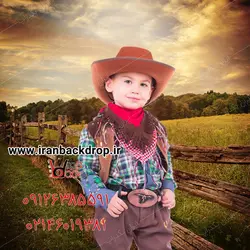 بک گراند عکاسی مزرعه و غروب آفتاب کد IBD-1185