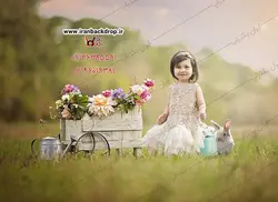 بک گراند عکاسی دختری در مزرعه 1 کد IBD-1023