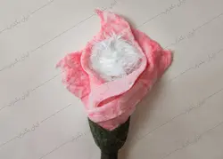 بک دراپ نوزاد طرح گل رز صورتی کد IBD-2624