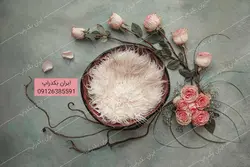 بک دراپ سبد و گل نوزاد آتلیه عکاسی کد IBD-2823