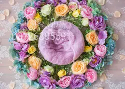 بک دراپ نوزاد رزهای رنگی آتلیه عکاسی کد IBD-1619