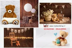 مجموعه بک گراند و دکورهای خرسی به مناسبت ولنتاین کد IBD-1319