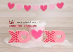 بک دراپ دیجیتال عکاسی ولنتاین نوزادی دخترانه کد IBD-7773