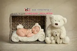 بک دراپ عکاسی نوزاد خرسی کد IBD-7050