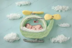 بک دراپ عکاسی نوزادی هلی کوپتر سبز با تم پارچه ای کد IBD-9073