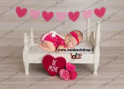 بک دراپ نوزاد و کودک تخت ویژه ولنتاین کد IBD-2963