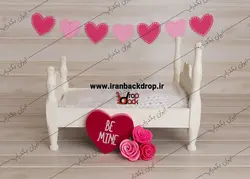 بک دراپ نوزاد و کودک تخت ویژه ولنتاین کد IBD-2963