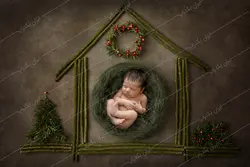 بک دراپ کریسمس طرح خانه کد IBD-2001