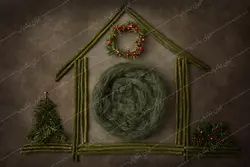 بک دراپ کریسمس طرح خانه کد IBD-2001