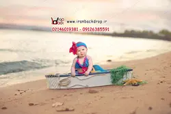بک گراند عکاسی تابستانی ساحل دریا ویژه کودک  کد IBD-6665