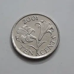 سکه خارجی کشور برمودا ملکه کهن سال