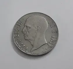 سکه کلکسیونی طرح زیبا کشور ایتالیا دو رخ سال ۱۹۴۲