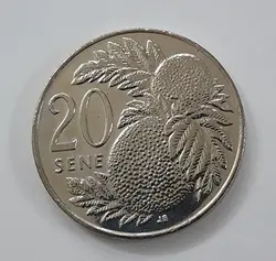 سکه خارجی کلکسیونی فوق العاده نایاب کشور ساموا واحد ۲۰ سایز بزرگ ( ۲۸ MM  ) سال ۲۰۰۶